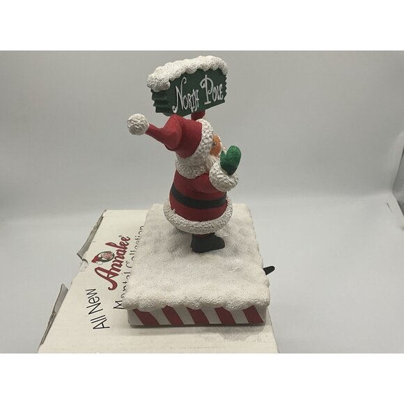 Annalee Mantel Collection Vintage Santa Stocking Holder in Original Box - Picture 13 of 14